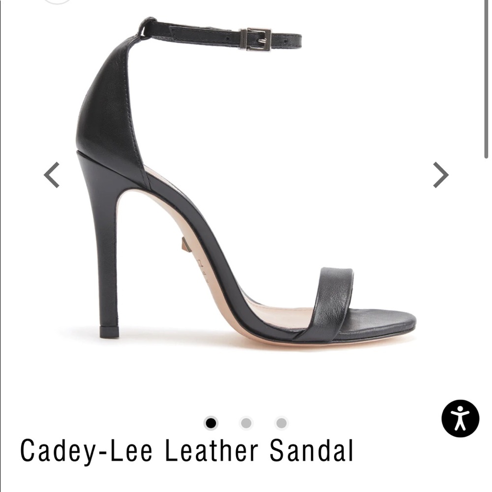 Schutz 6.5 black leather heels